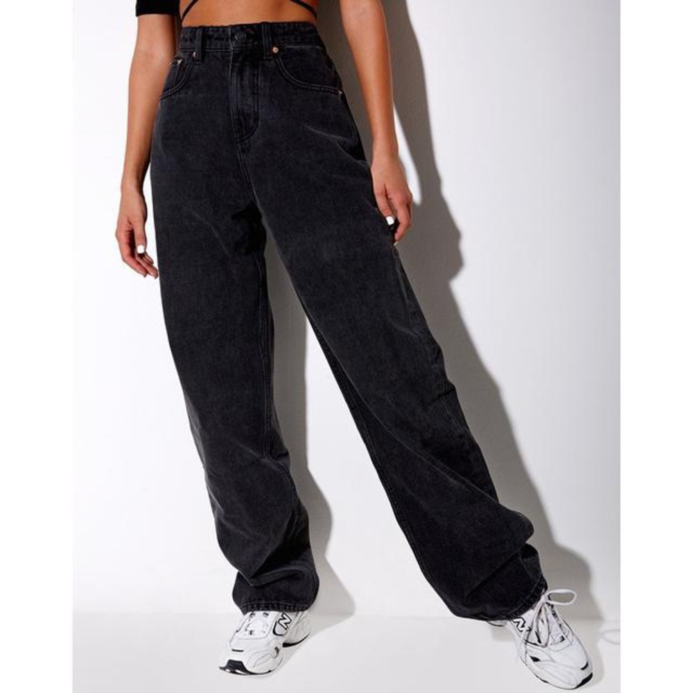 Black Parallel Jeans from Motel Rocks